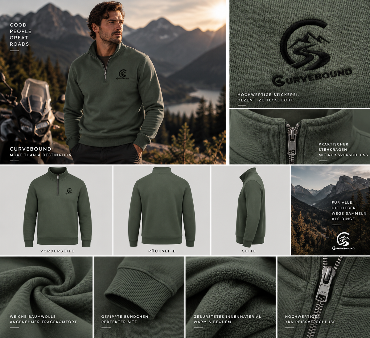 Curvebound Essential Half-Zip Sweatshirt