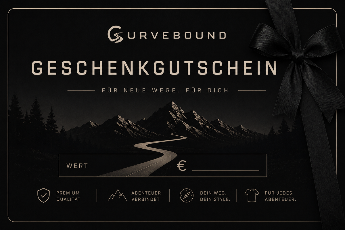 Curvebound Geschenkgutschein | Für Motorradfahrer & Abenteurer