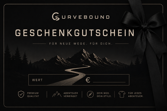 Curvebound Geschenkgutschein | Für Motorradfahrer & Abenteurer