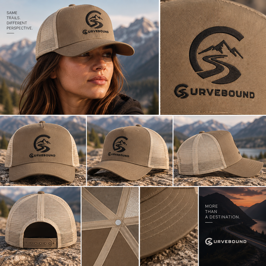 Curvebound Trucker Cap – 5-Panel Cap mit gesticktem Logo