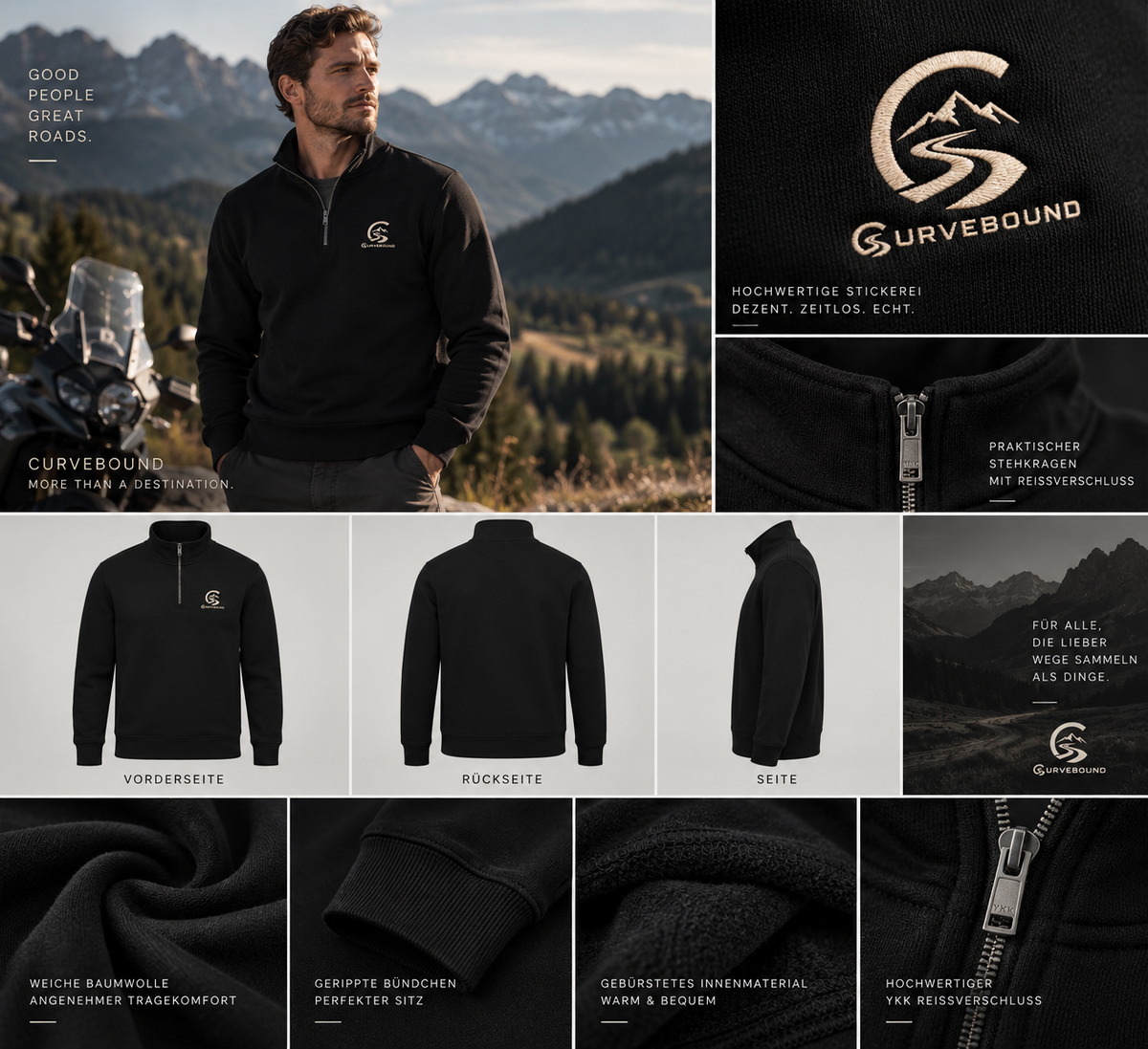 Curvebound Essential Half-Zip Sweatshirt
