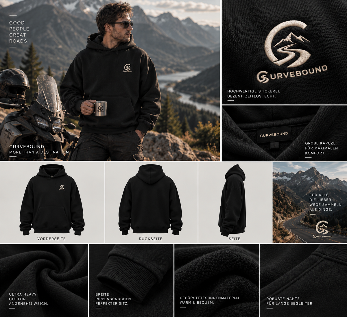CURVEBOUND Ultra Heavy Hoodie – 460 GSM