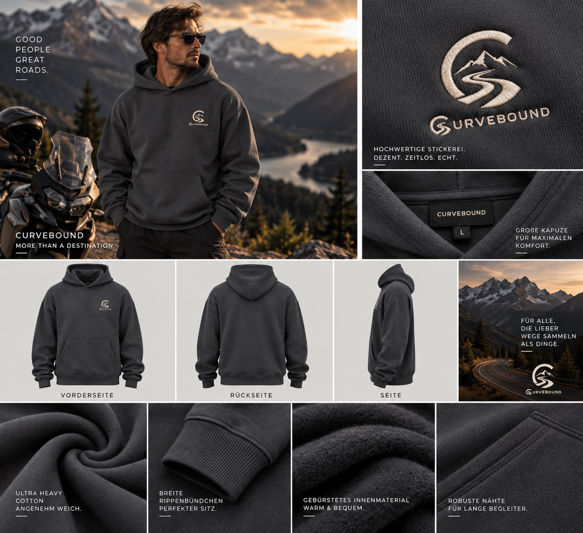 CURVEBOUND Ultra Heavy Hoodie – 460 GSM