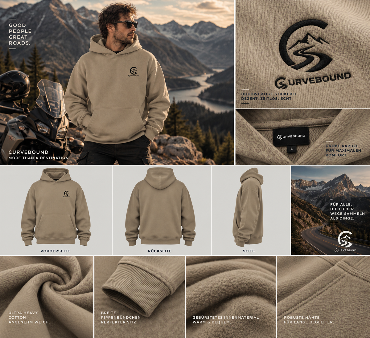 CURVEBOUND Ultra Heavy Hoodie – 460 GSM