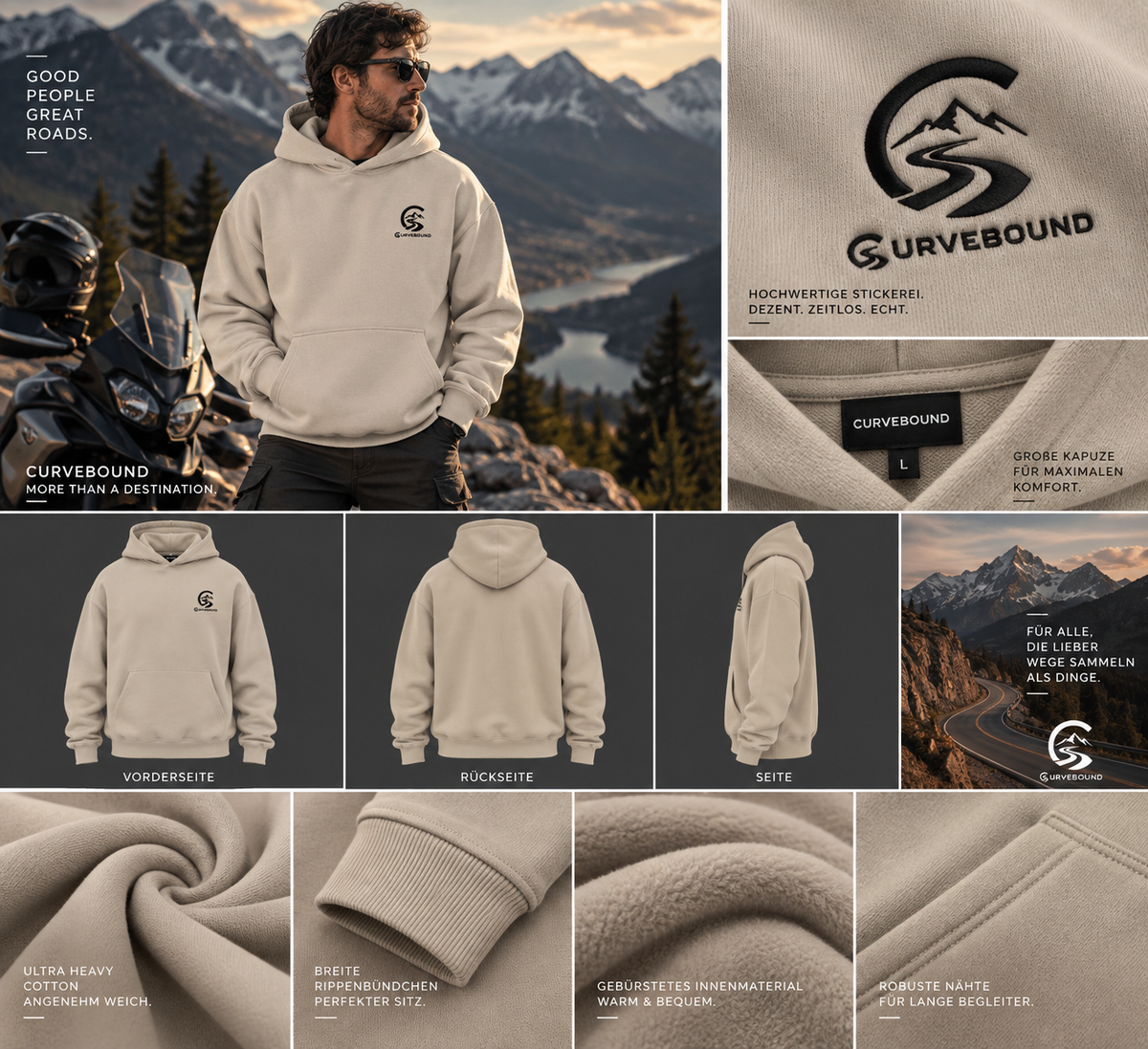CURVEBOUND Ultra Heavy Hoodie – 460 GSM