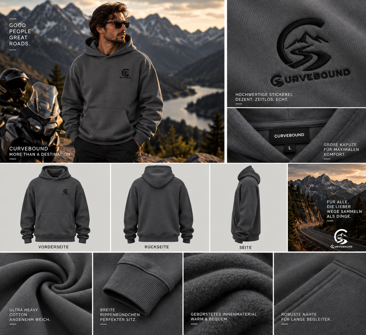 CURVEBOUND Ultra Heavy Hoodie – 460 GSM