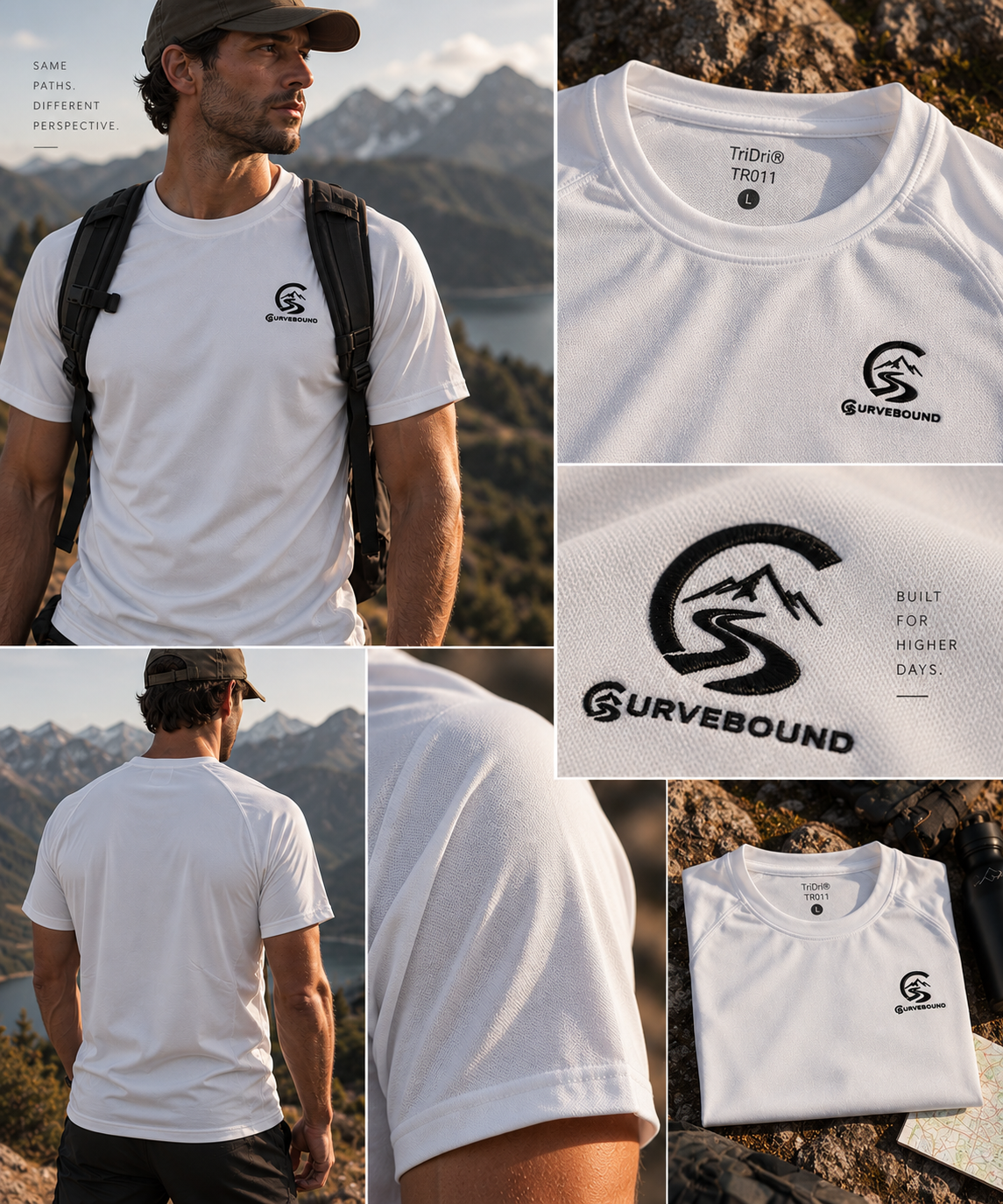 Curvebound Tech Shirt – Performance Sportshirt mit Sticklogo