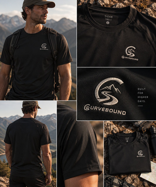 Curvebound Tech Shirt – Performance Sportshirt mit Sticklogo